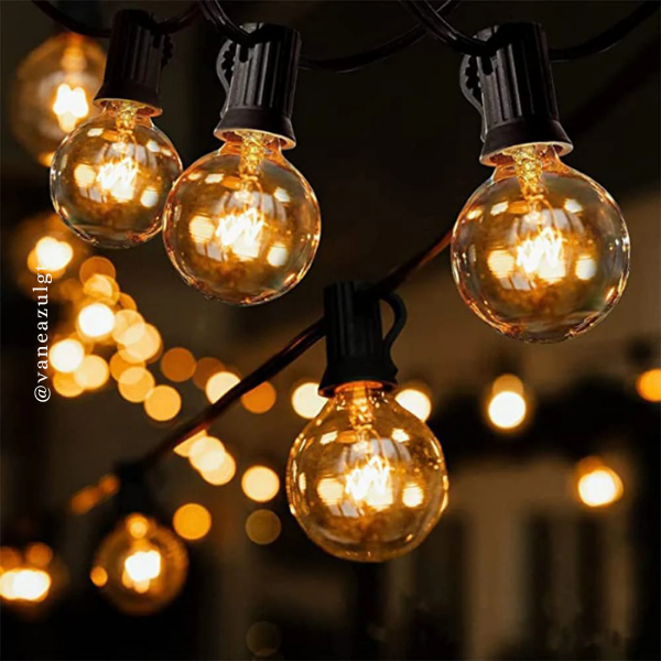 Alquiler de Luces vintage o luces de guirnalda (estilo Edison) para decoración e iluminación cálida en eventos.